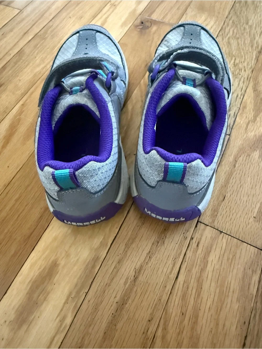 Merrell Kids Gray and Purple Rugged Sneakers